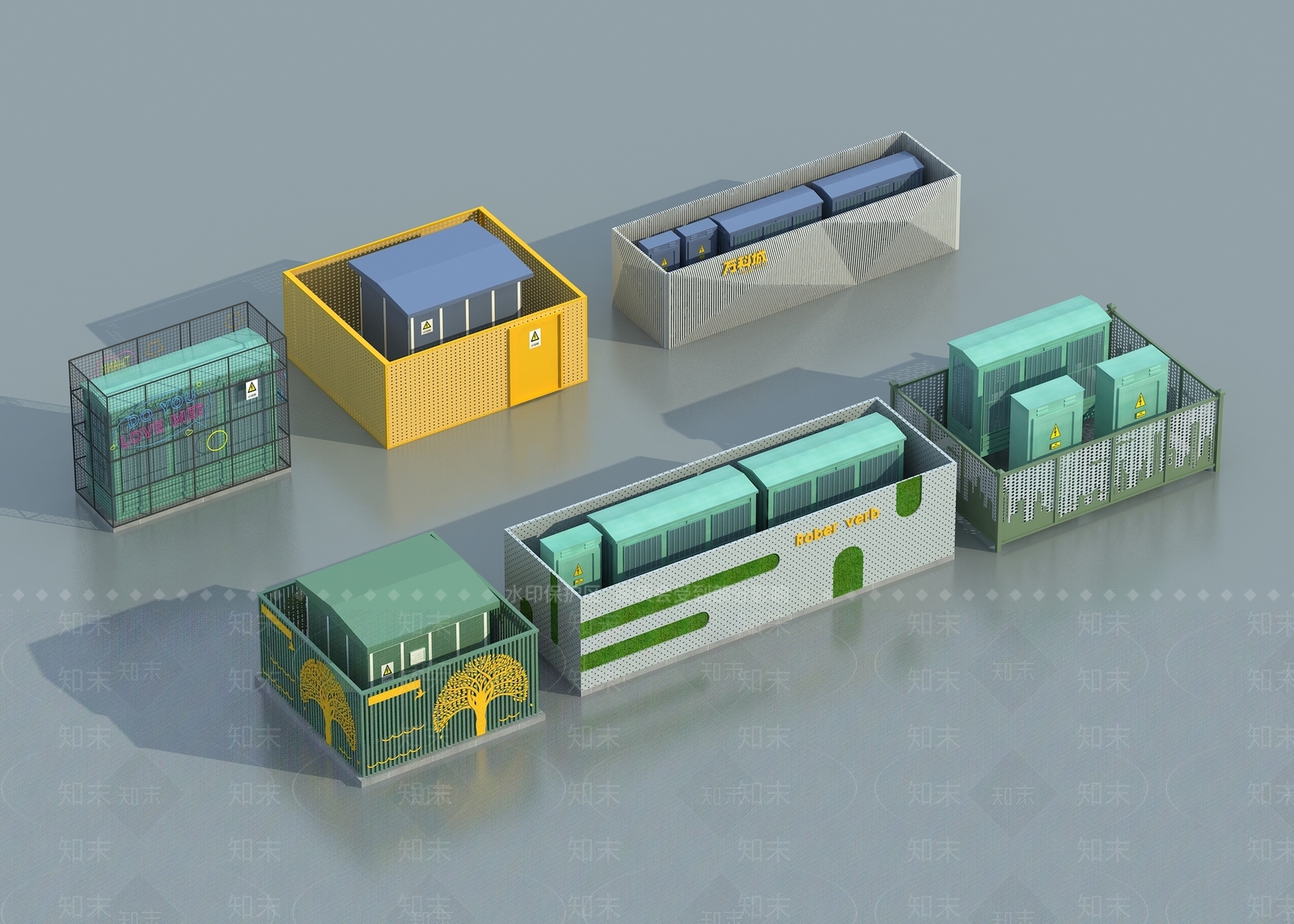 现代配电房3D模型下载【ID:1128582327】