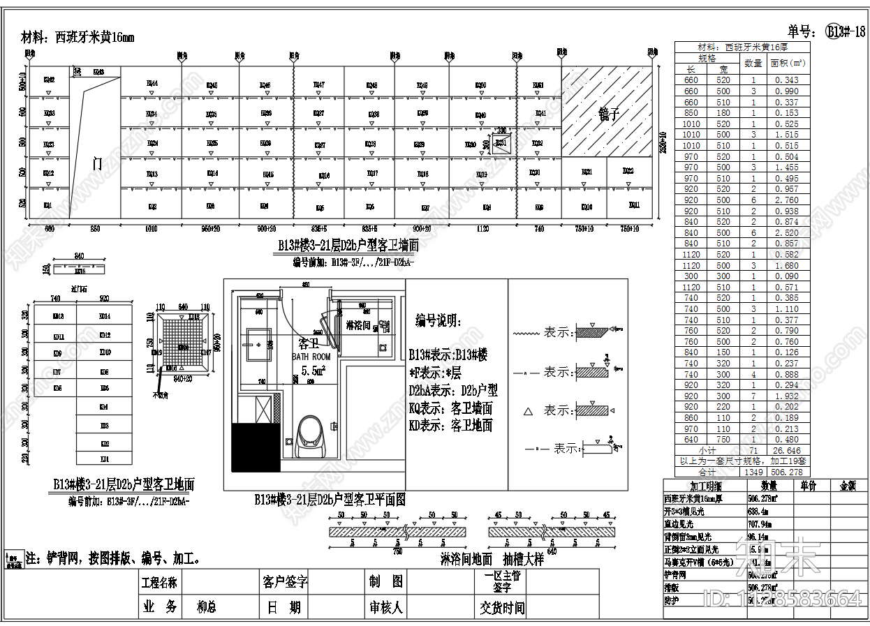 多户型卫生间平面布置图cad施工图下载【ID:1128583664】