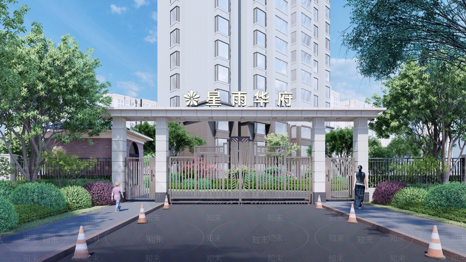 现代入口大门SU模型下载【ID:1128599100】