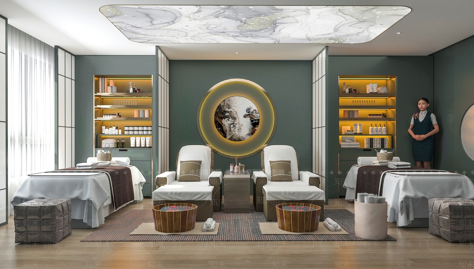 现代美容院spa店包间3D模型下载【ID:1128601688】