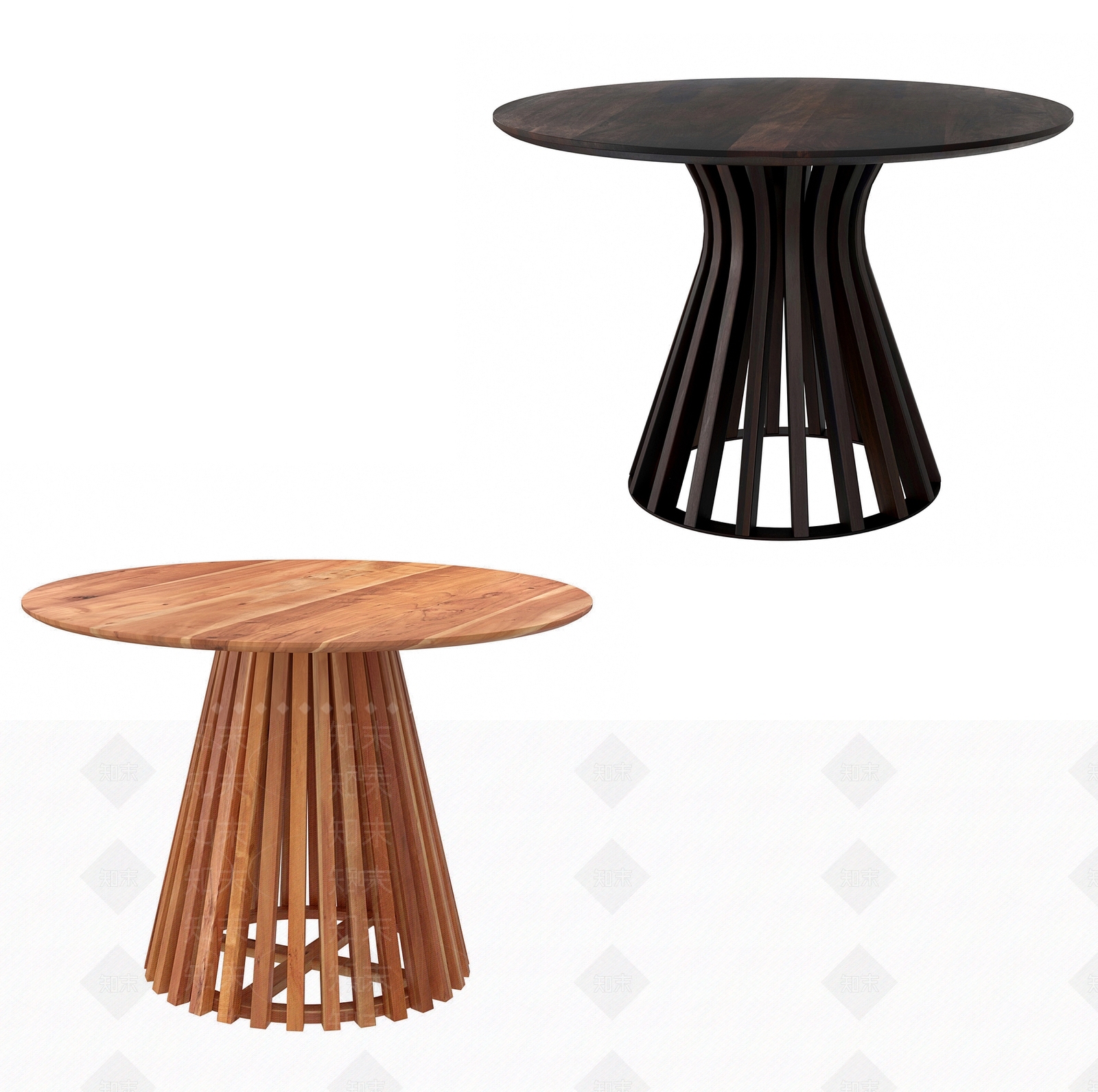 北欧圆形餐桌SU模型下载【ID:1128602896】