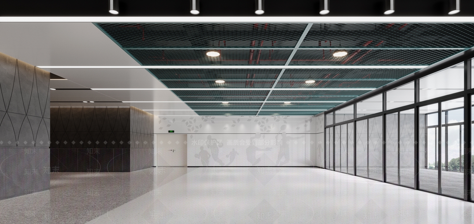 现代体育馆过道3D模型下载【ID:1128604966】_知末3d模型网