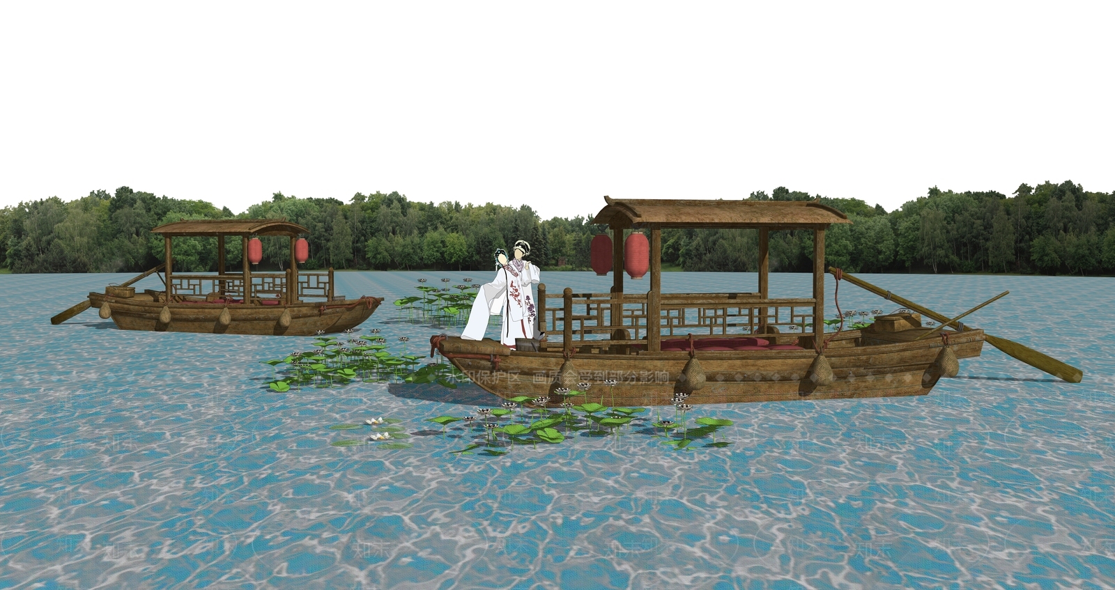 木船SU模型下载【ID:1128625634】