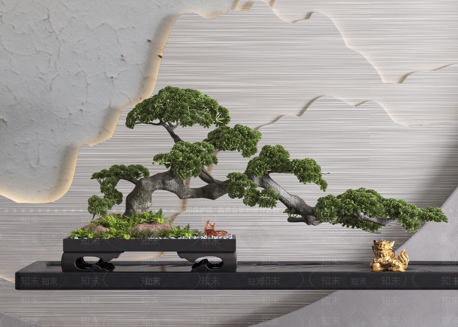 松树盆栽3D模型下载【ID:1128631507】