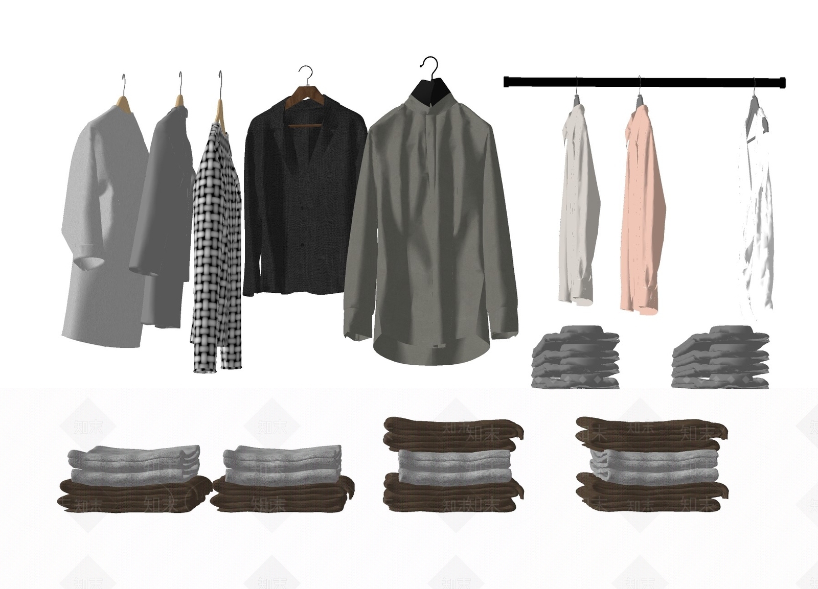 服装SU模型下载【ID:1128632152】