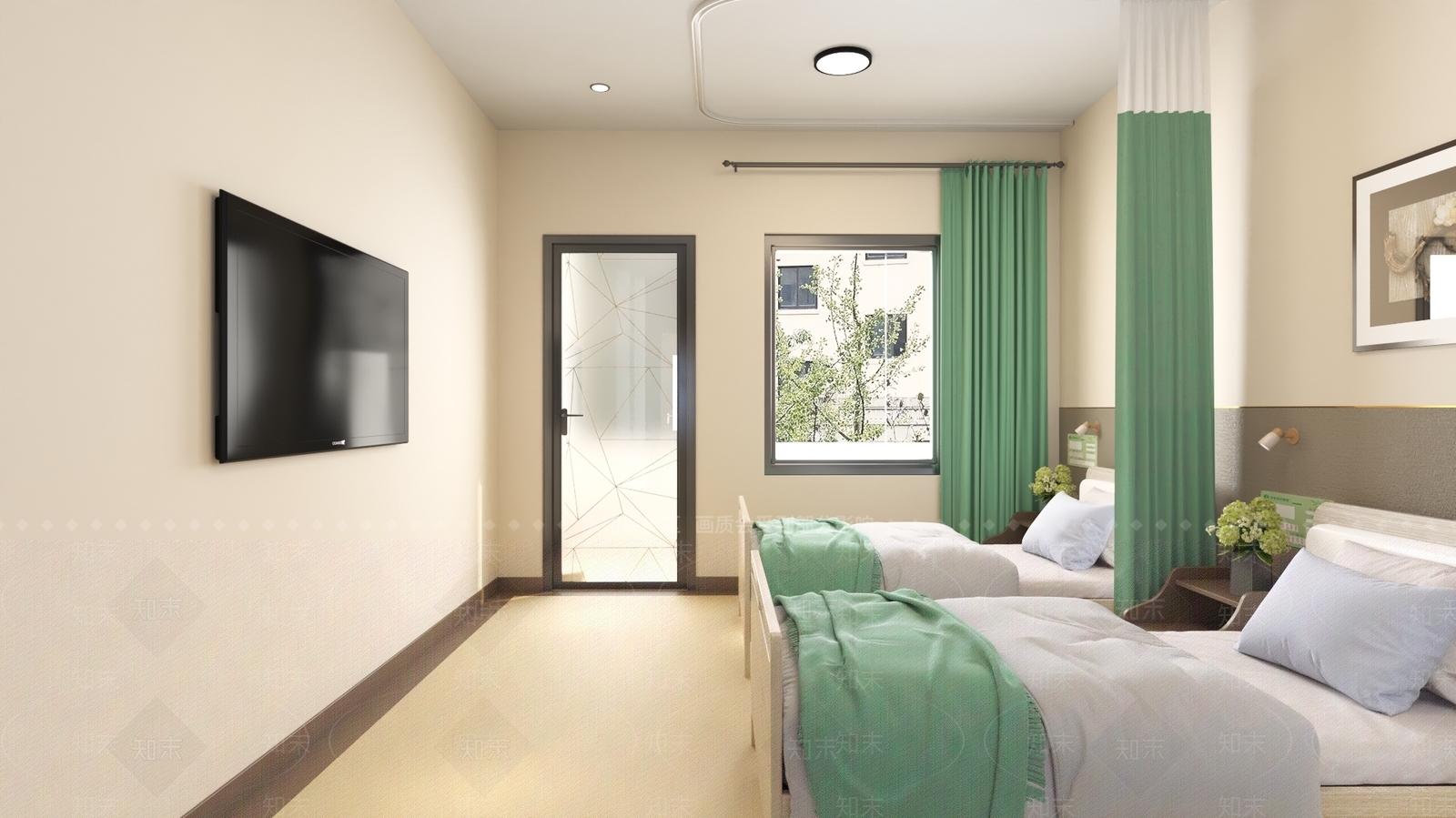 现代养老院房间3D模型下载【ID:1128672781】