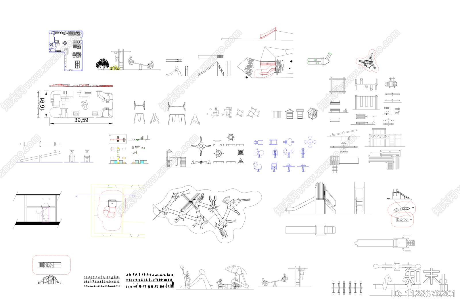 2023儿童游乐场设备施工图下载【ID:1128676201】