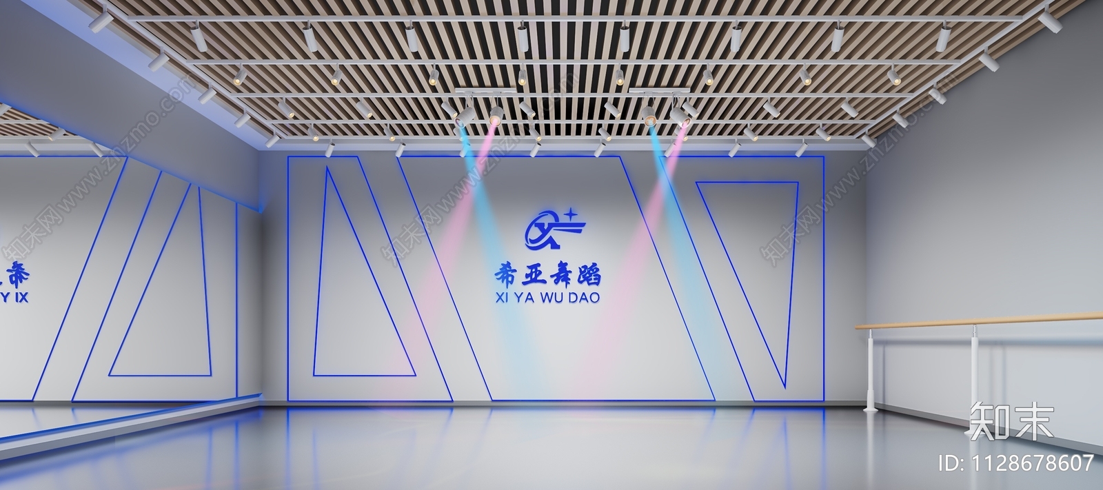 舞蹈培训中心cad施工图下载【ID:1128678607】