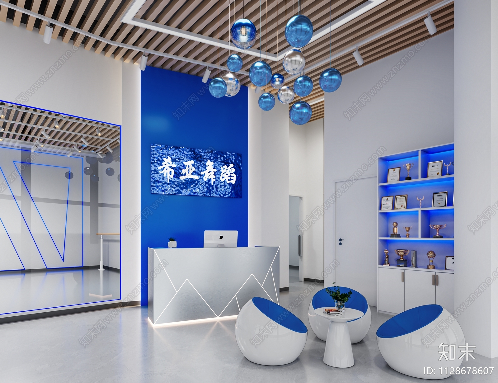 舞蹈培训中心cad施工图下载【ID:1128678607】