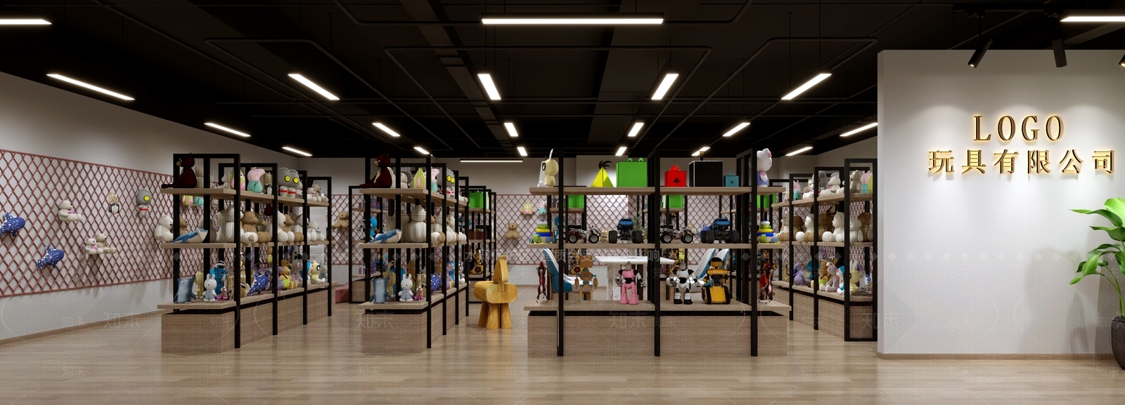 工业风玩具店3D模型下载【ID:1128703708】