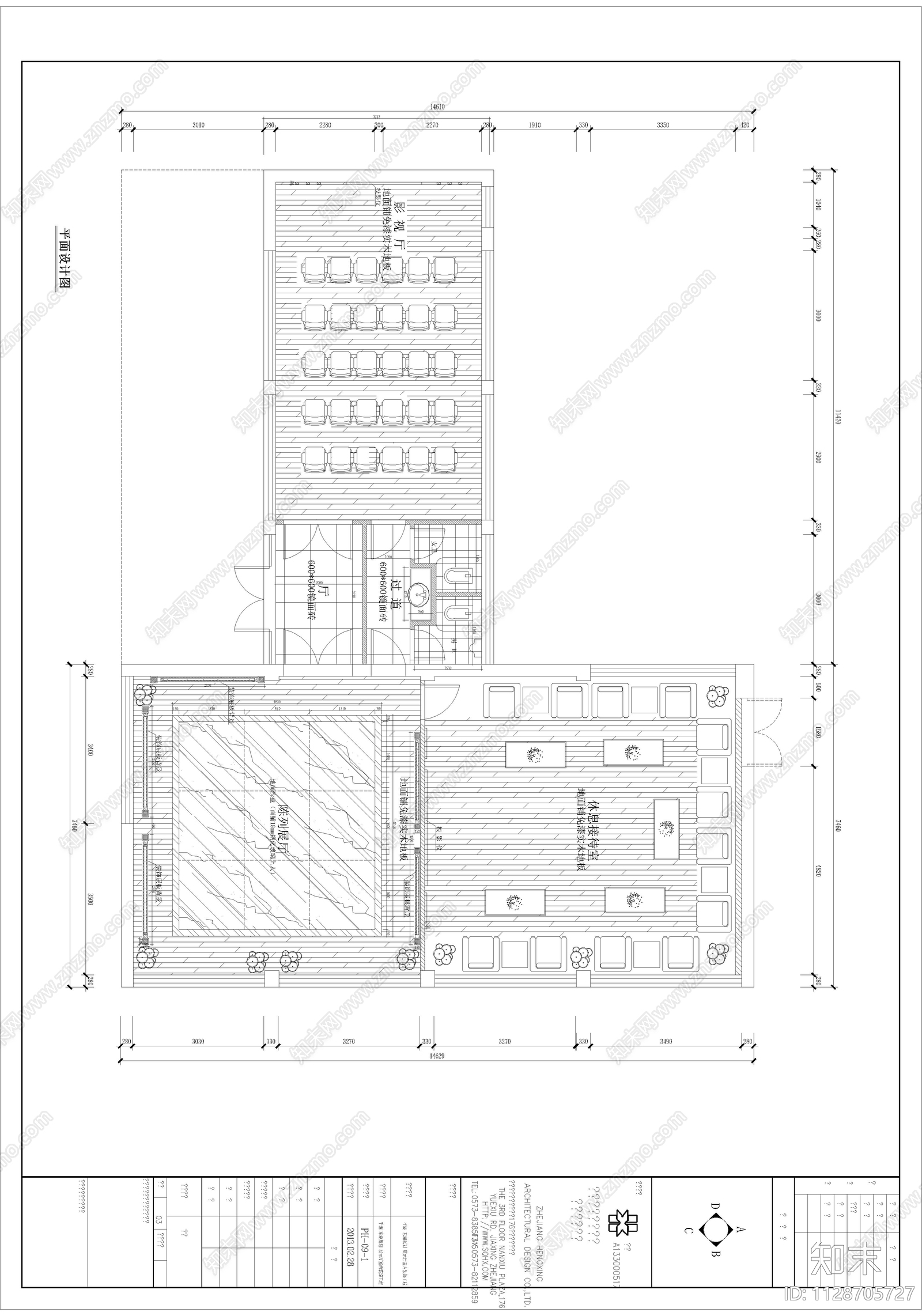 东湖规划展示厅cad施工图下载【ID:1128705727】