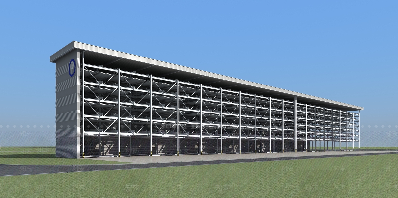 现代立体车库3D模型下载【ID:1128716670】