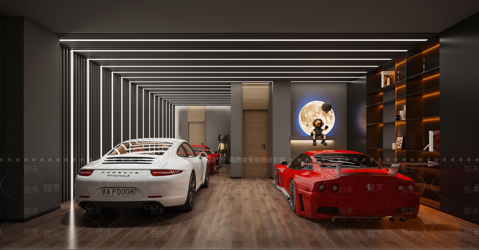 现代别墅地下车库3D模型下载【ID:1128738347】