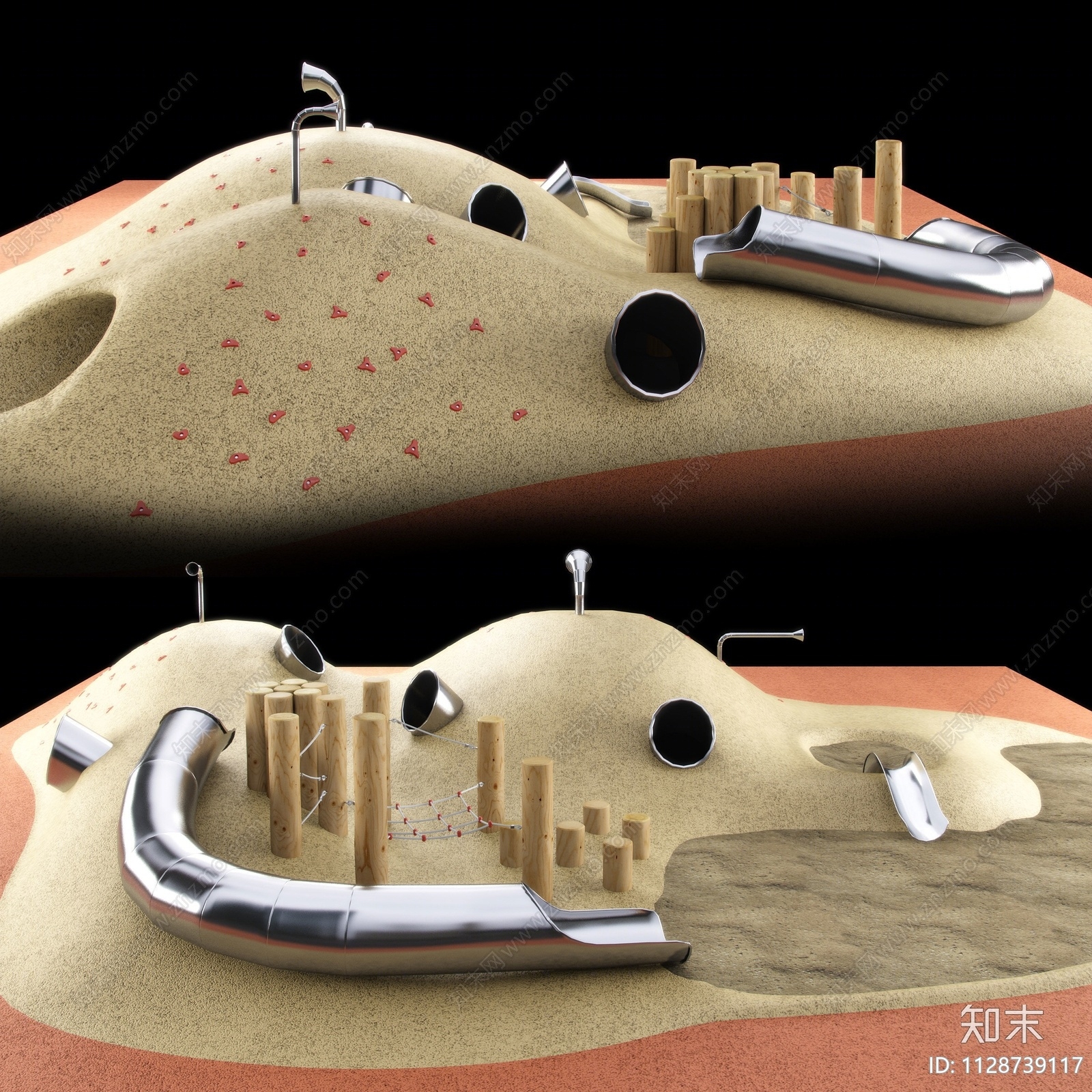 儿童游乐设施3D模型下载【ID:1128739117】