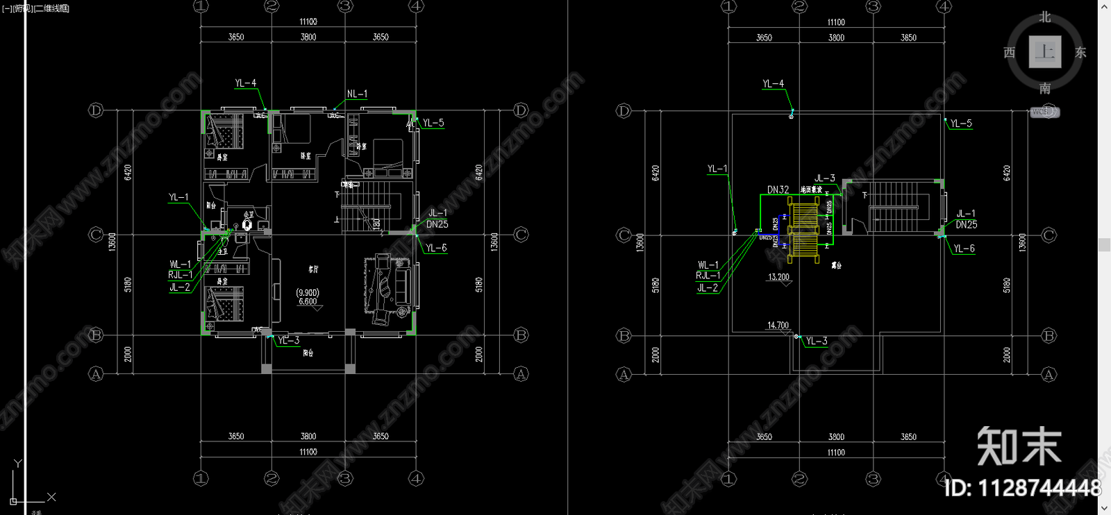 住宅建筑给排水cad施工图下载【ID:1128744448】