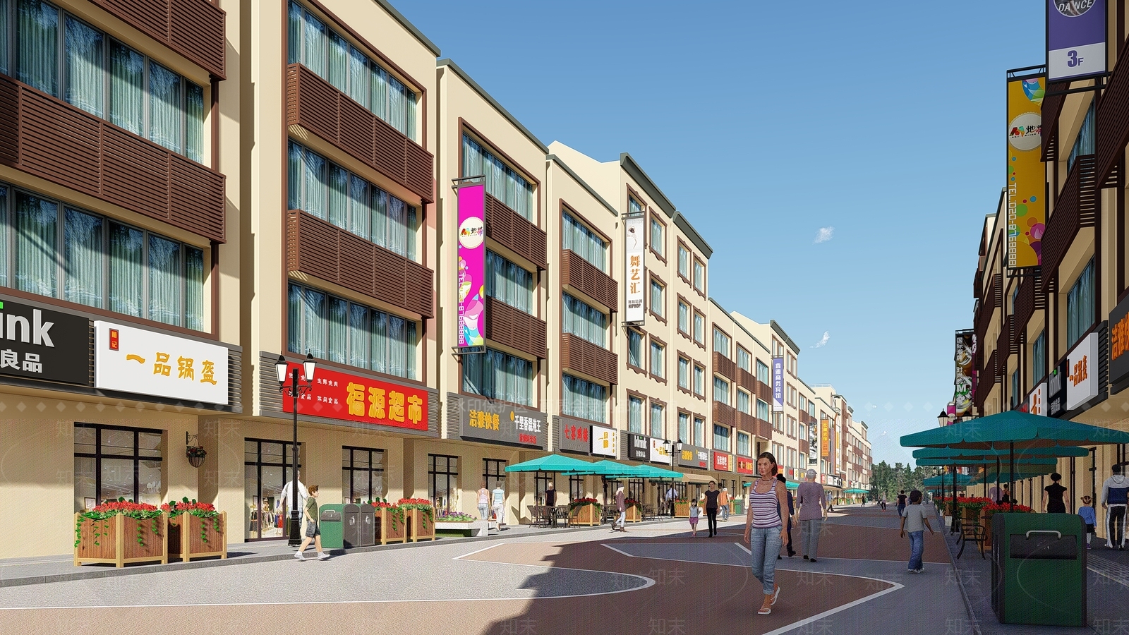现代商业街SU模型下载【ID:1128774832】