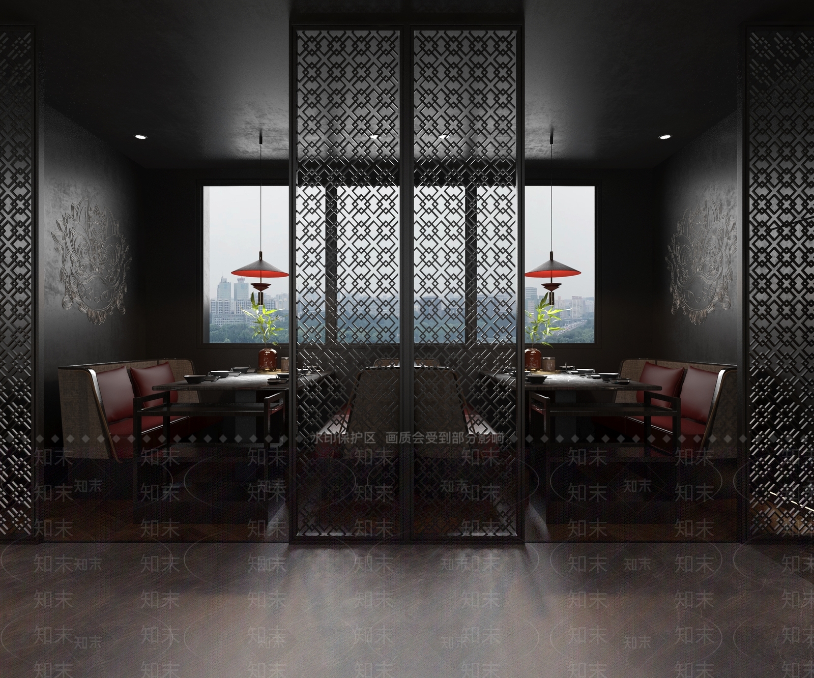 新中式火锅店3D模型下载【ID:1128777462】