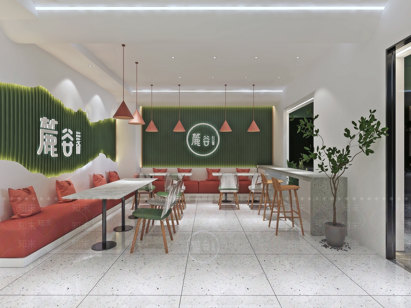 现代奶茶店3D模型下载【ID:1128778791】