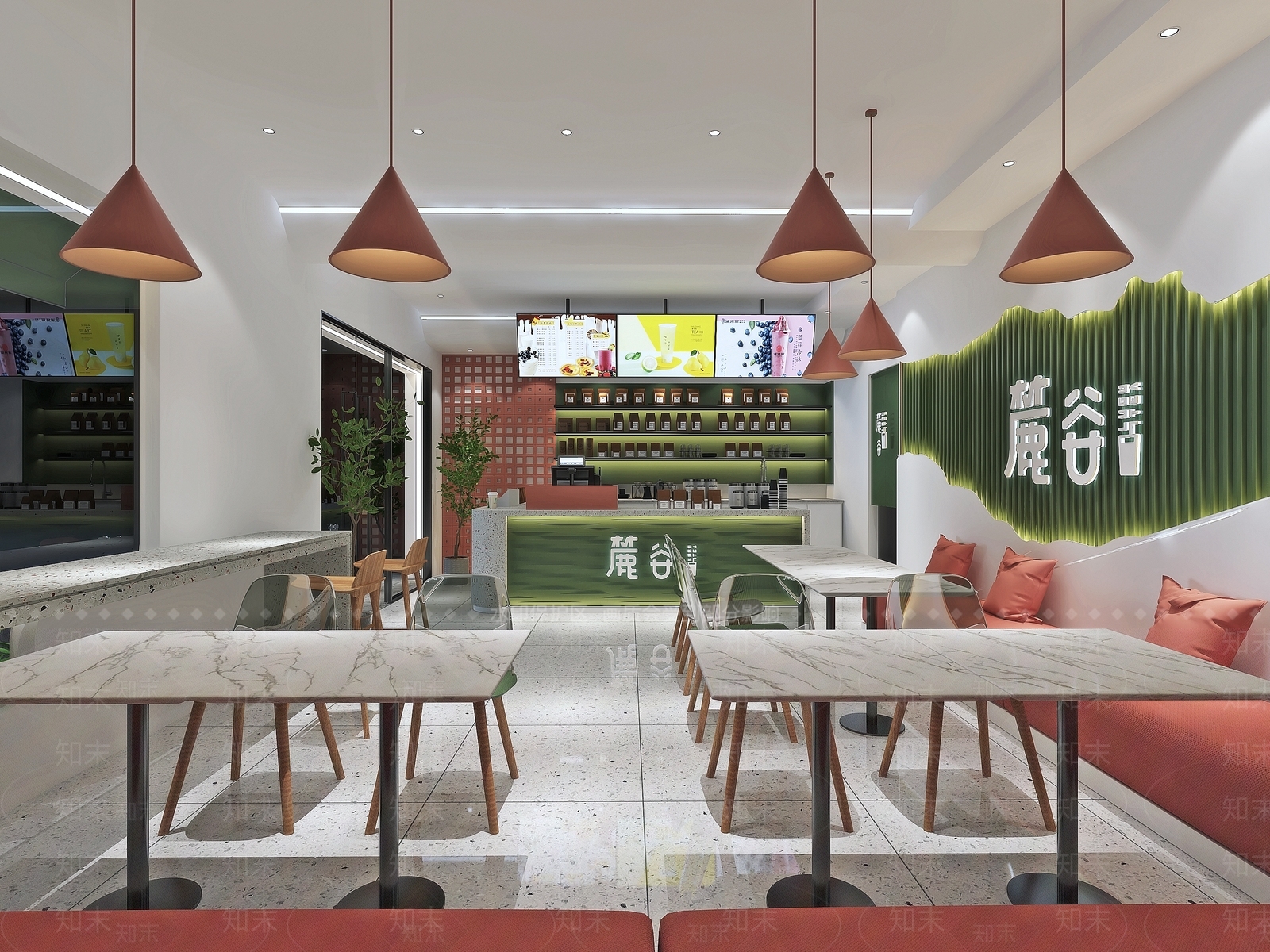 现代奶茶店3D模型下载【ID:1128778791】