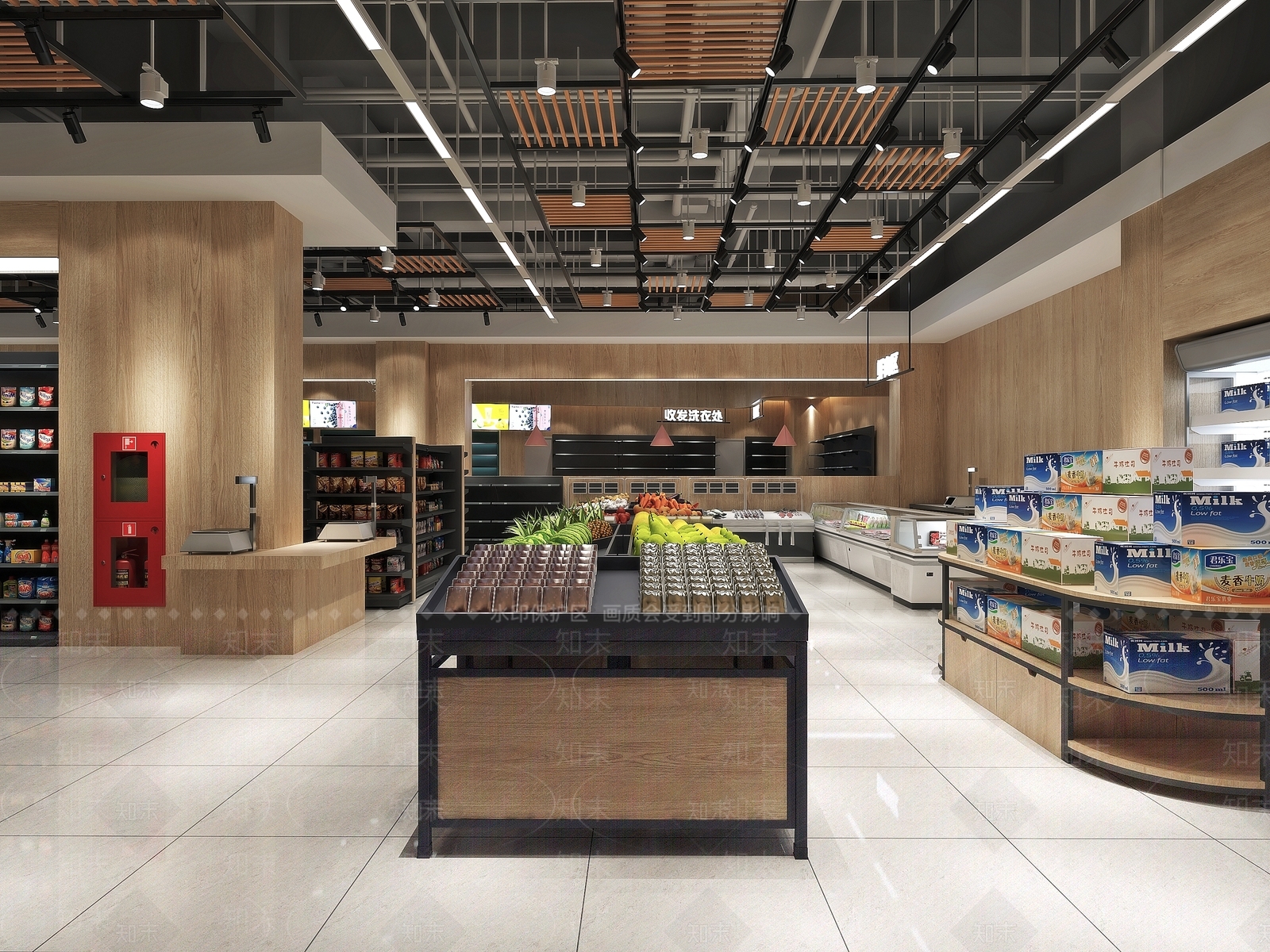 现代超市3D模型下载【ID:1128779007】