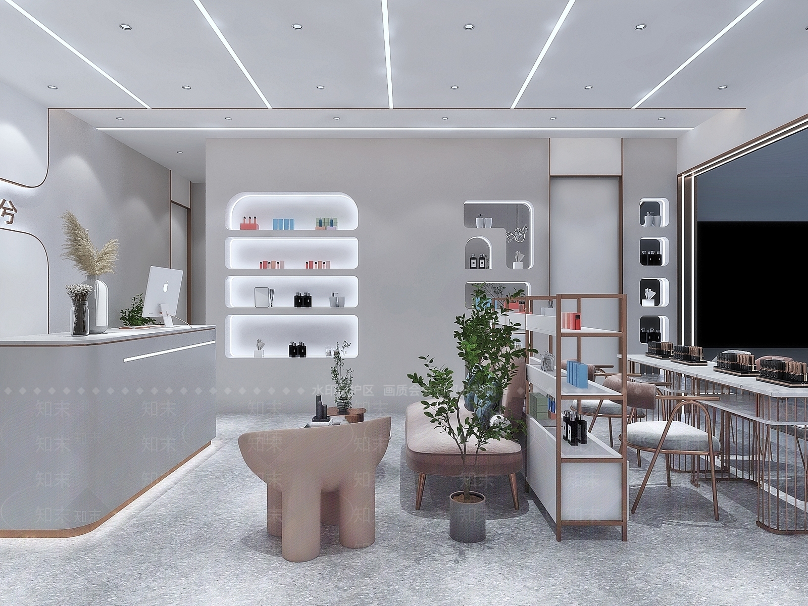 现代美容SPA店3D模型下载【ID:1128780162】