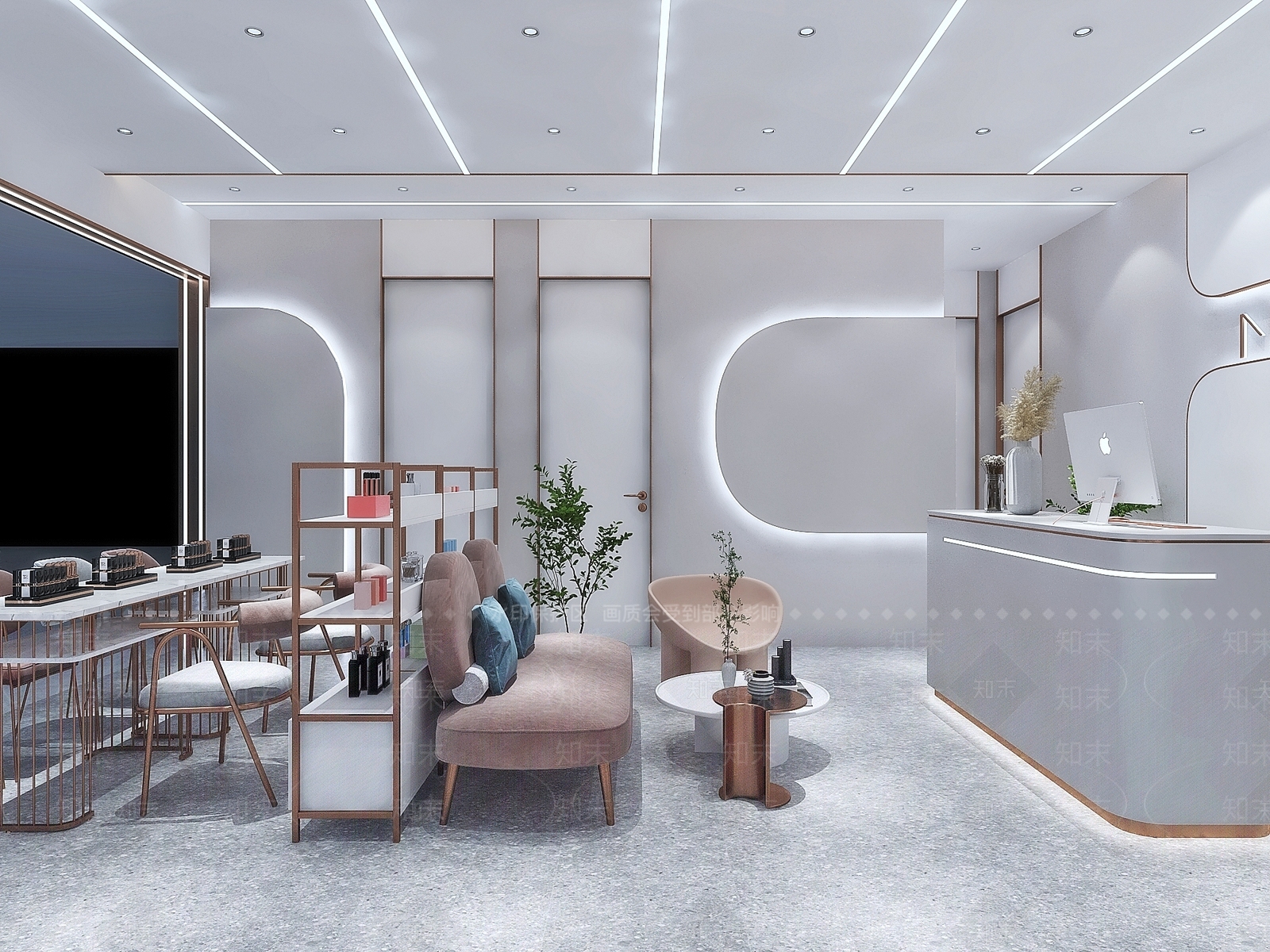 现代美容SPA店3D模型下载【ID:1128780162】
