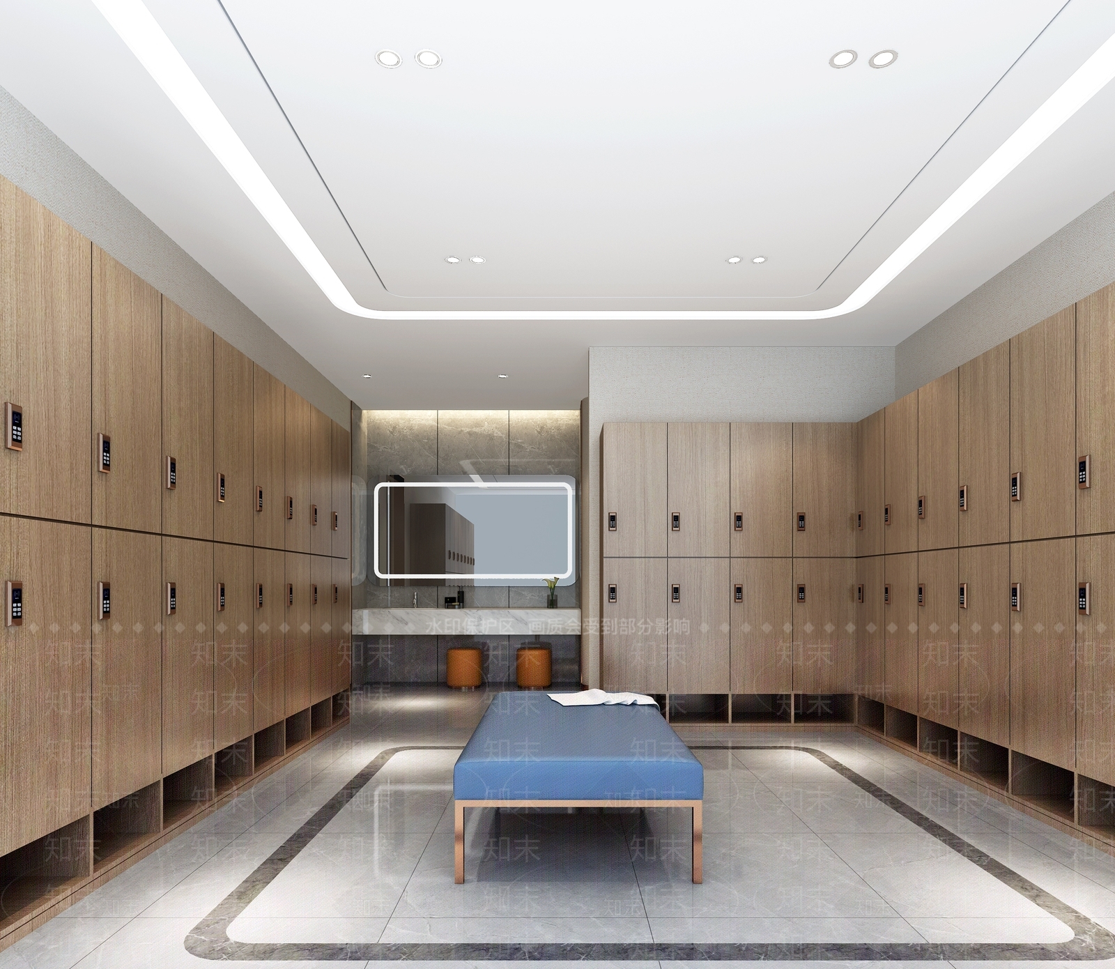 现代健身房更衣室3D模型下载【ID:1128781387】