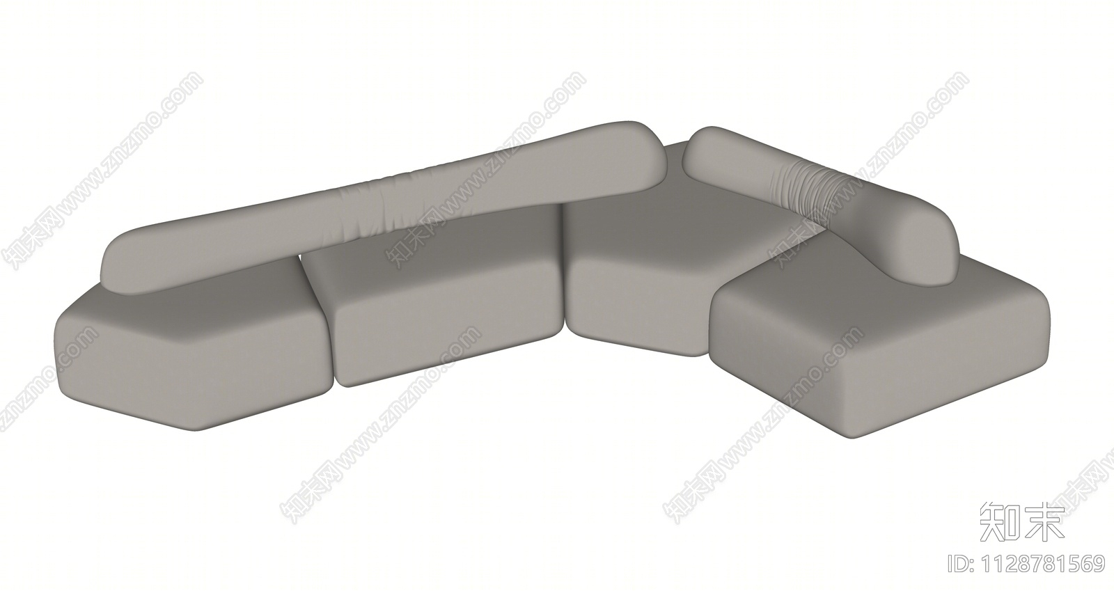 现代异形沙发SU模型下载【ID:1128781569】