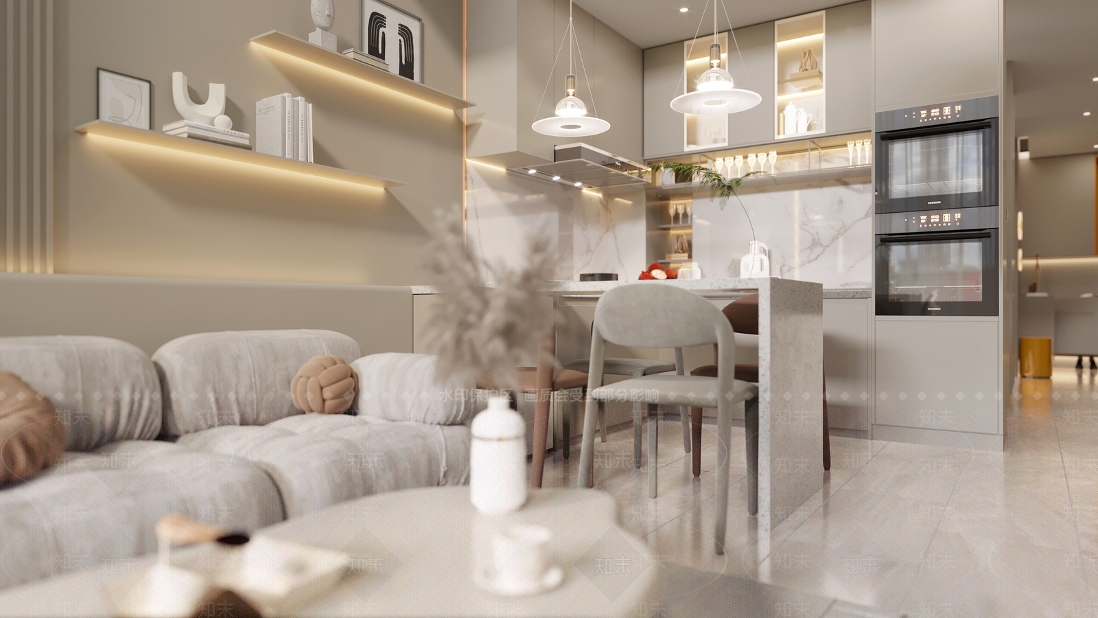 现代单身公寓3D模型下载【ID:1128800126】