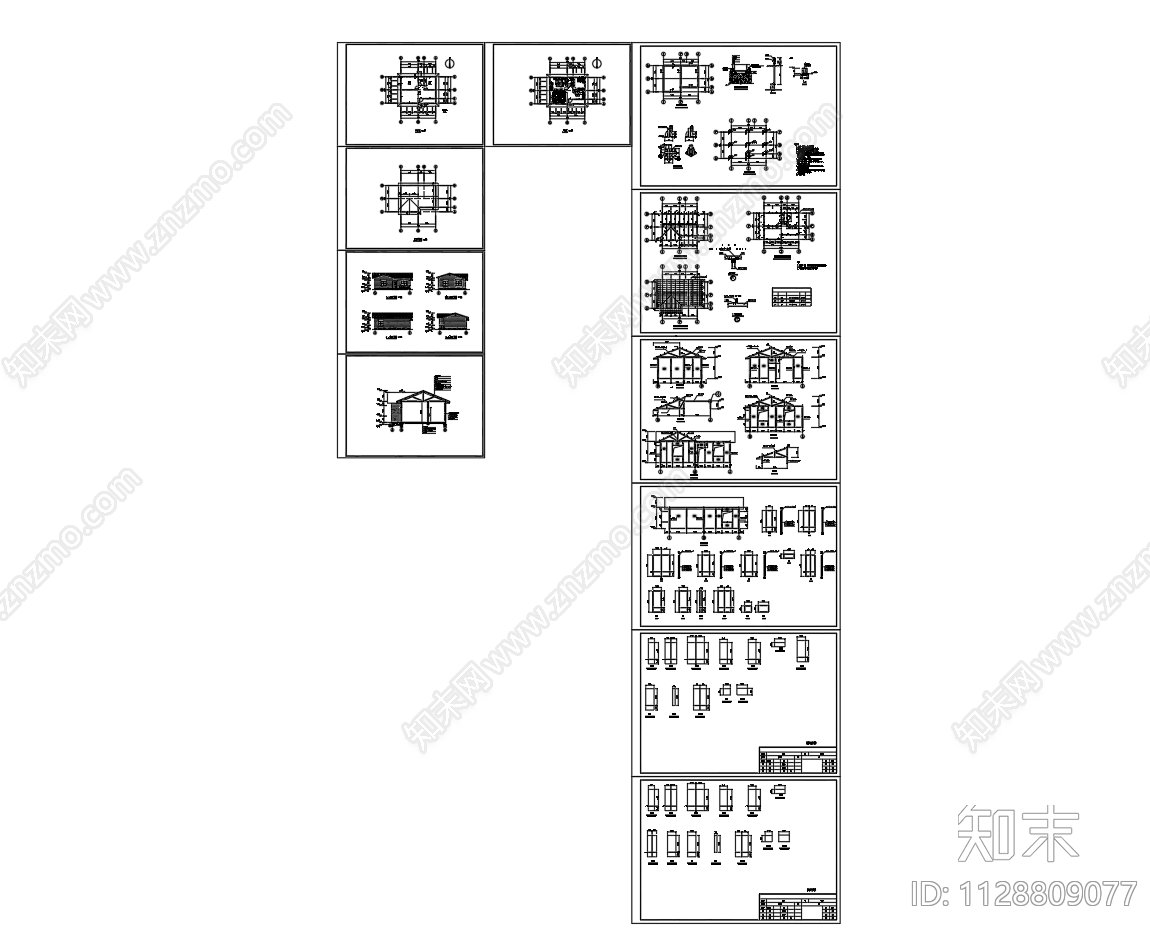 轻钢结构装配式别墅建筑结构施工图下载【ID:1128809077】