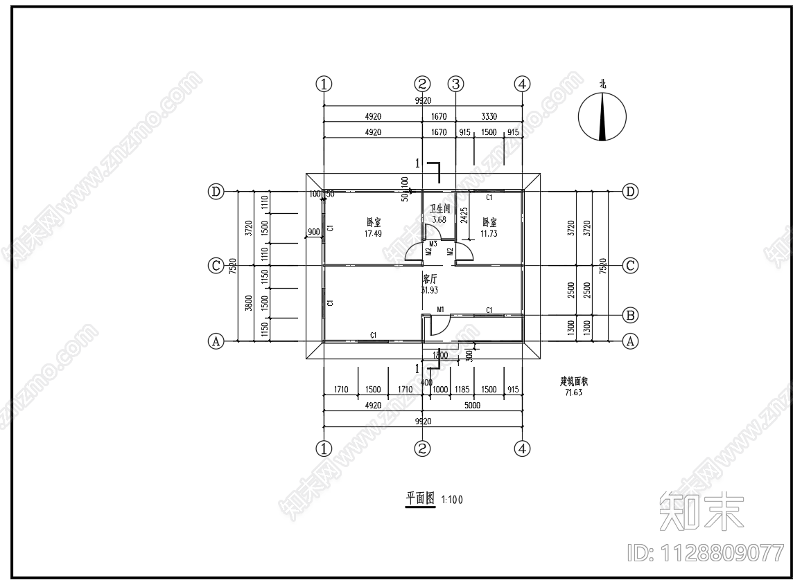 轻钢结构装配式别墅建筑结构施工图下载【ID:1128809077】