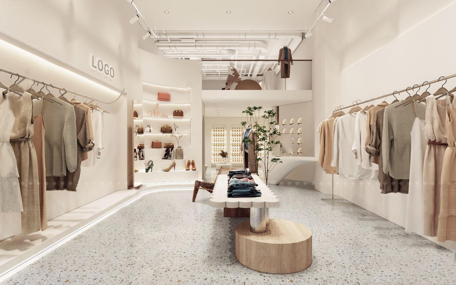 侘寂服装店SU模型下载【ID:1128810010】