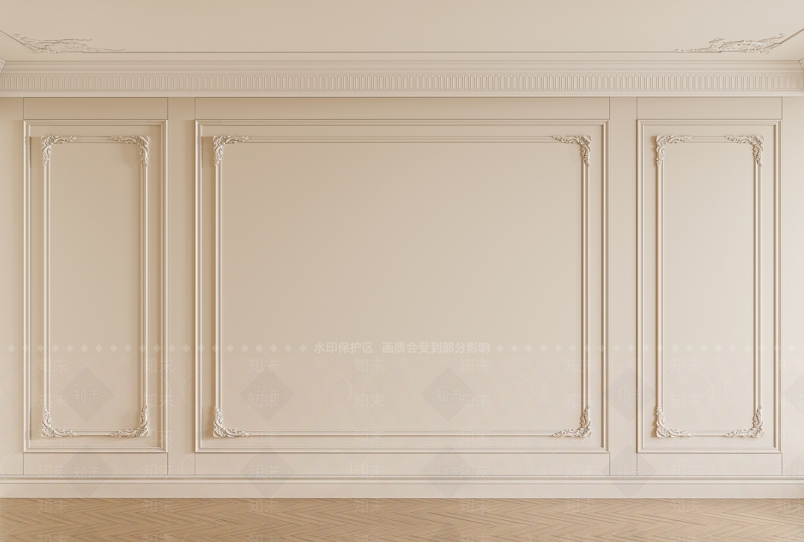 法式石膏线沙发背景3D模型下载【ID:1128812467】