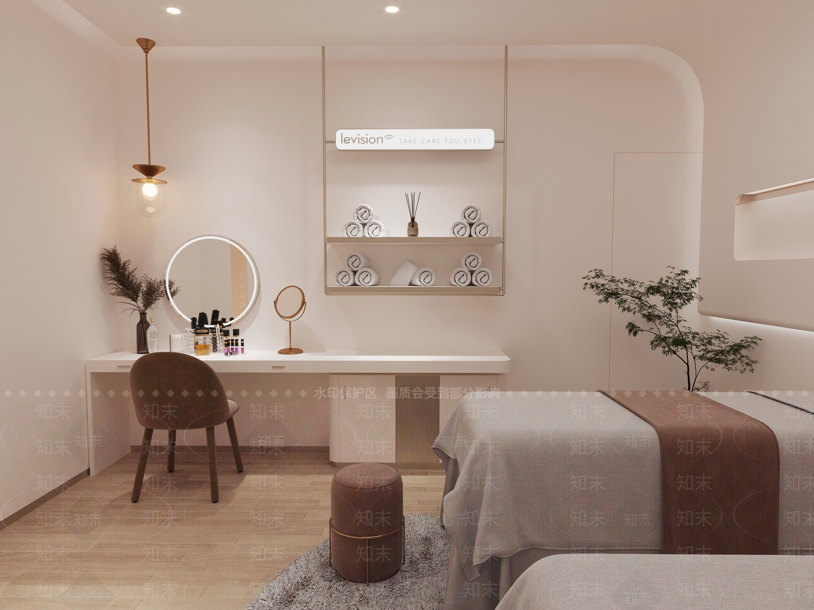 现代美容院包间3D模型下载【ID:1128814440】