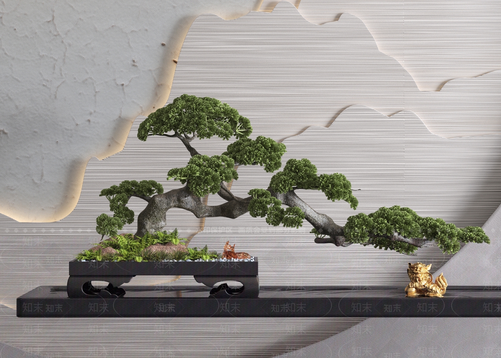 松树盆栽SU模型下载【ID:1128838879】