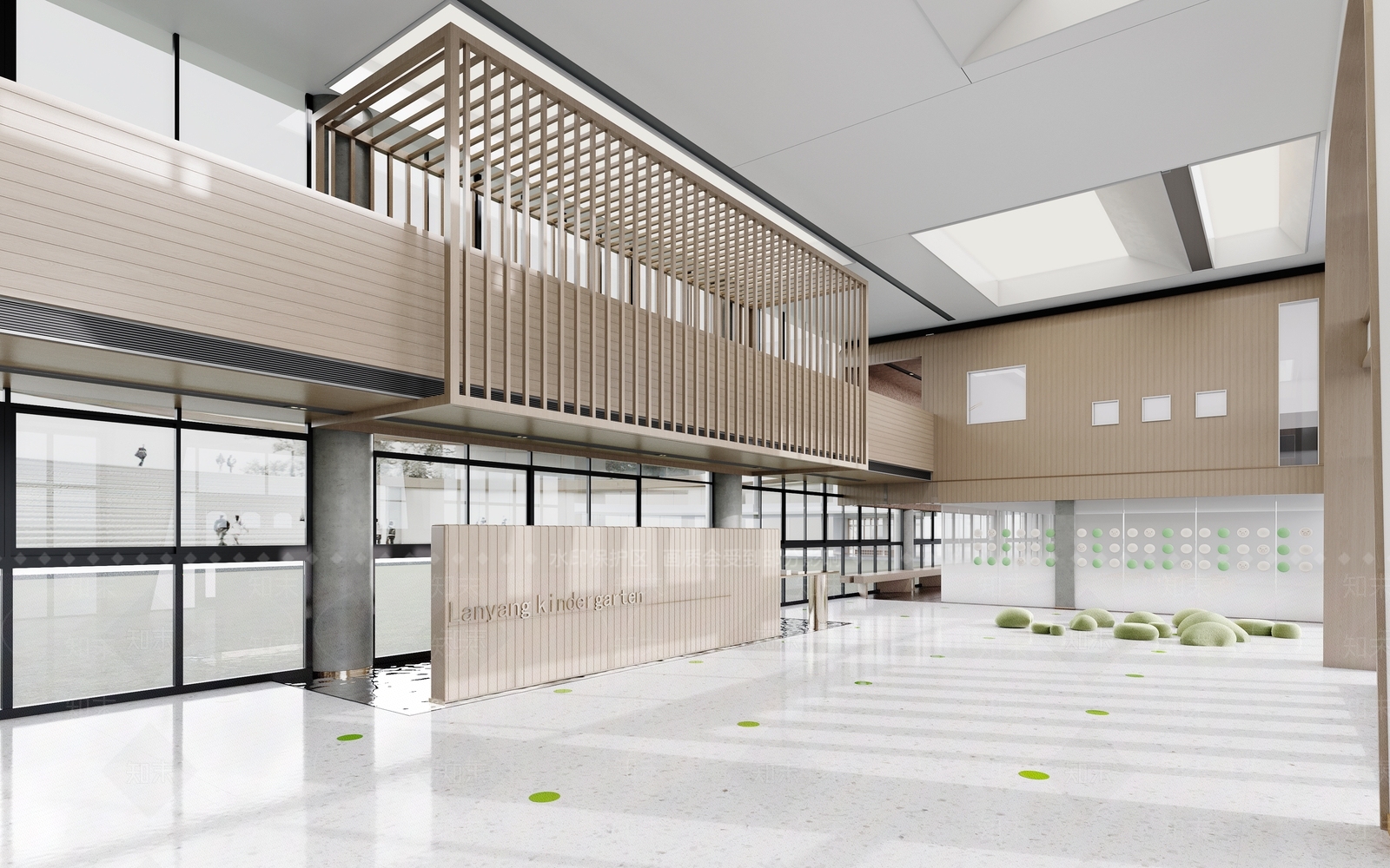 现代幼儿园大厅3D模型下载【ID:1128890561】