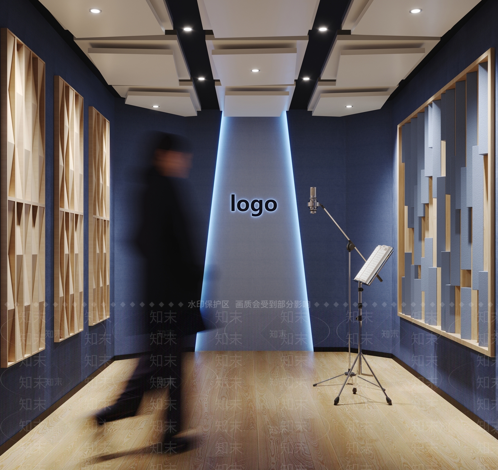 现代录音室3D模型下载【ID:1128892878】