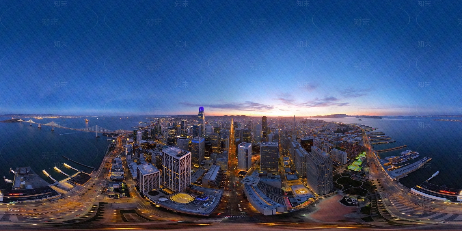 旧金山夜晚外景HDR贴图下载【ID:1129154757】