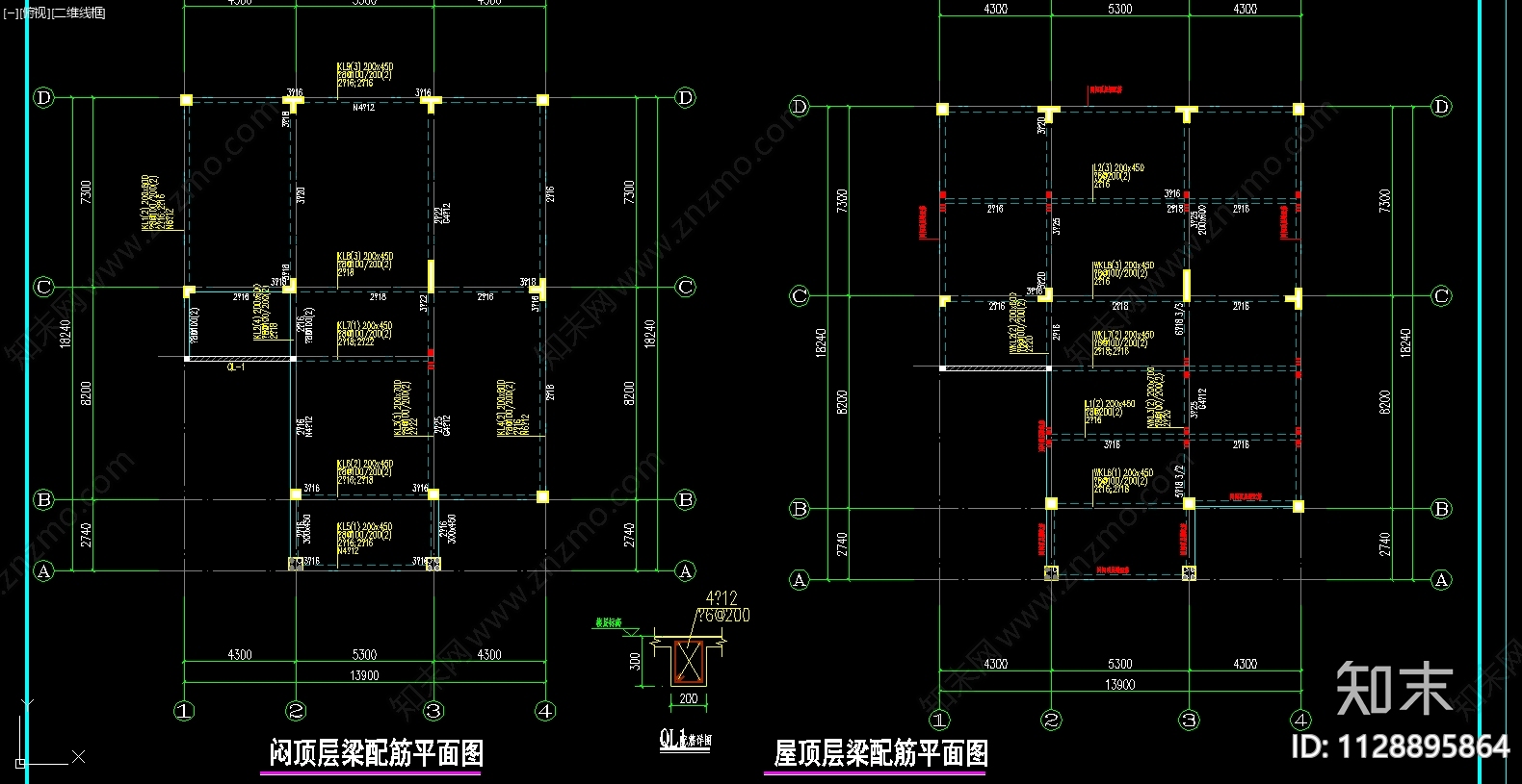 住宅建结构设计cad施工图下载【ID:1128895864】