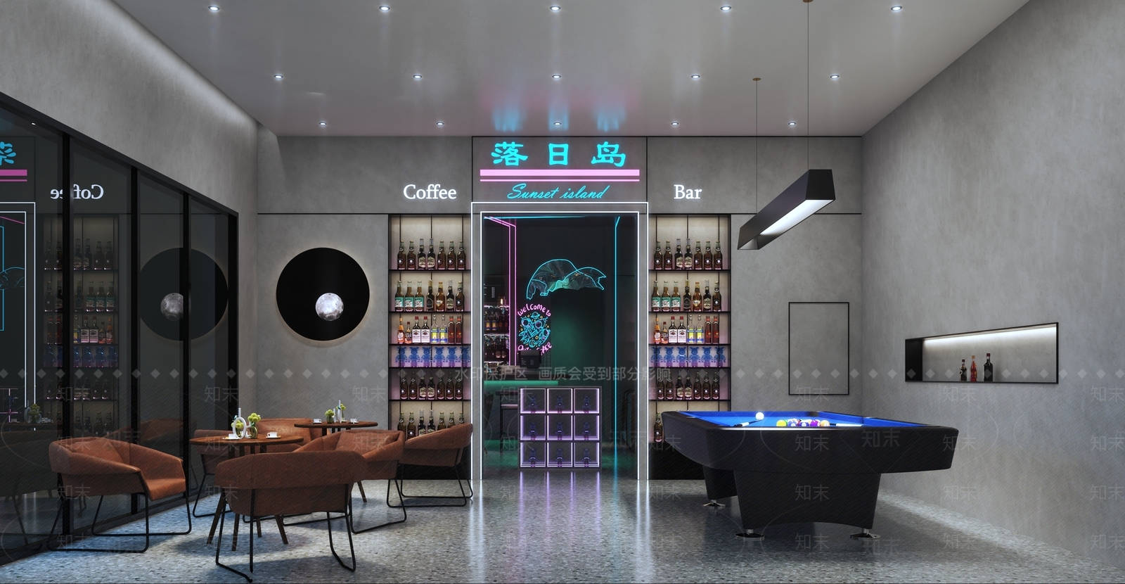 工业风酒吧3D模型下载【ID:1128895979】