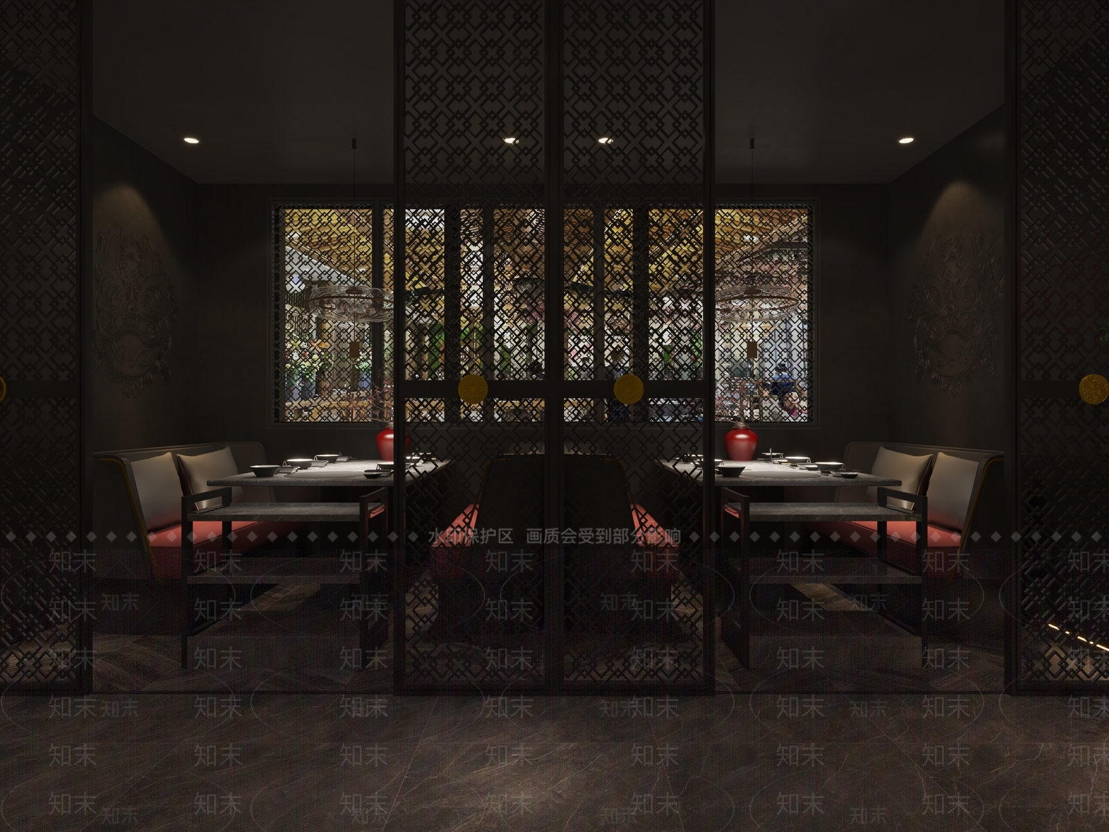 新中式火锅店3D模型下载【ID:1128900235】