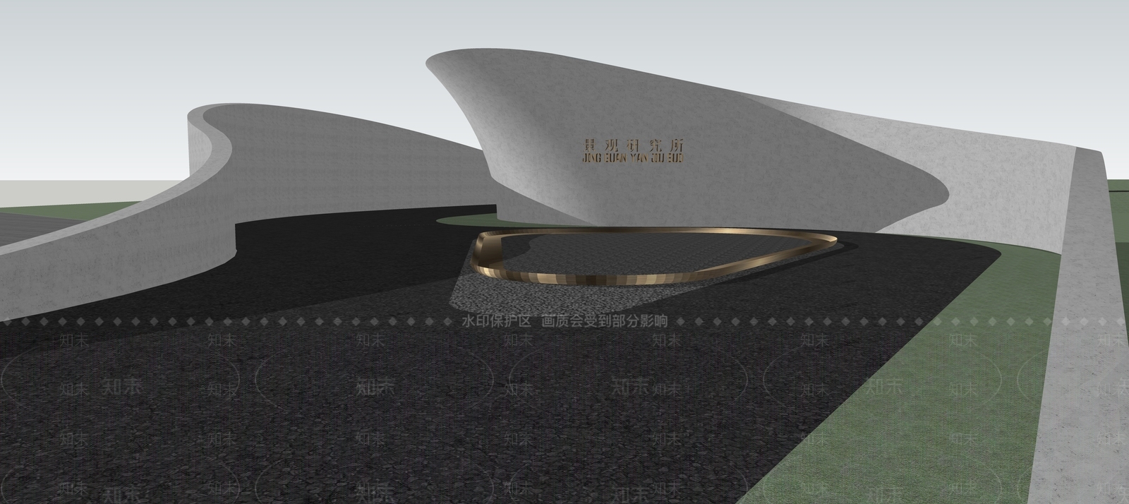 现代入口大门SU模型下载【ID:1128917403】