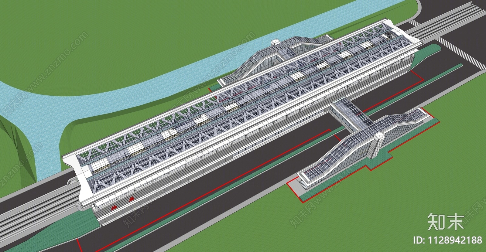 现代地铁站SU模型下载【ID:1128942188】