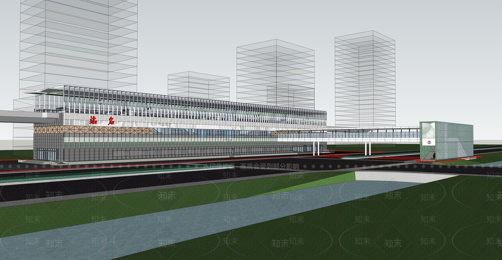 现代地铁站SU模型下载【ID:1128944180】