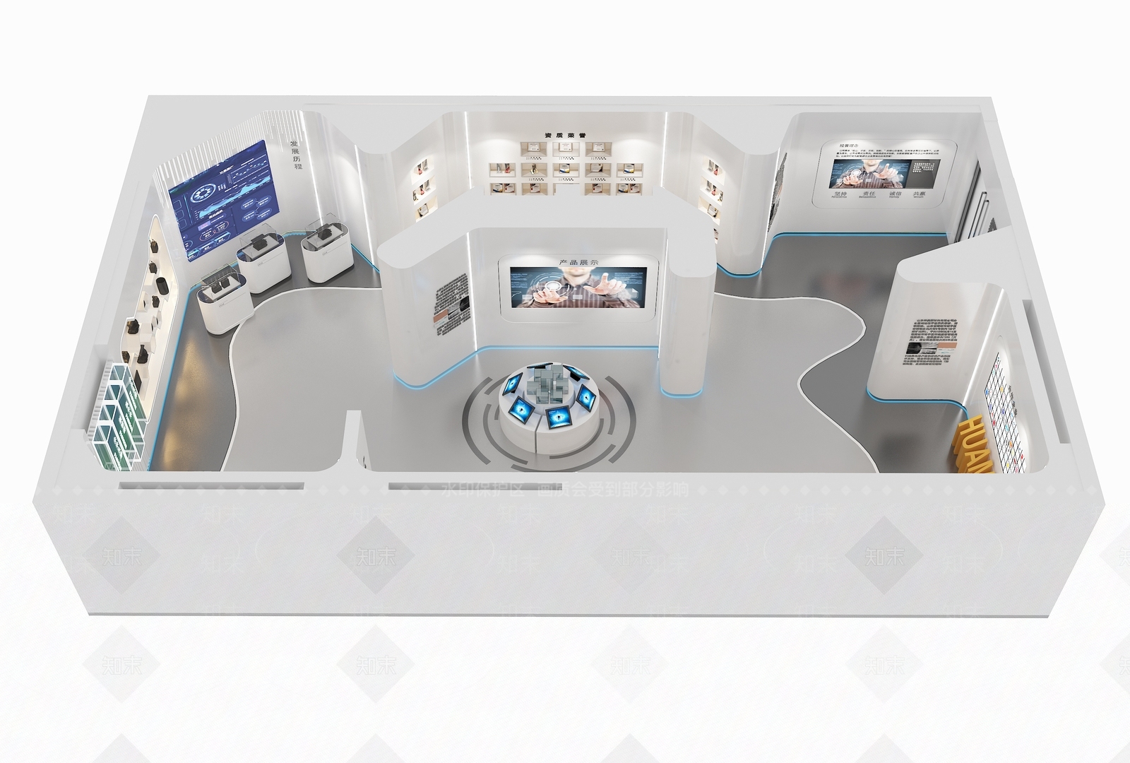 现代科技展厅3D模型下载【ID:1128945581】_知末3d模型网