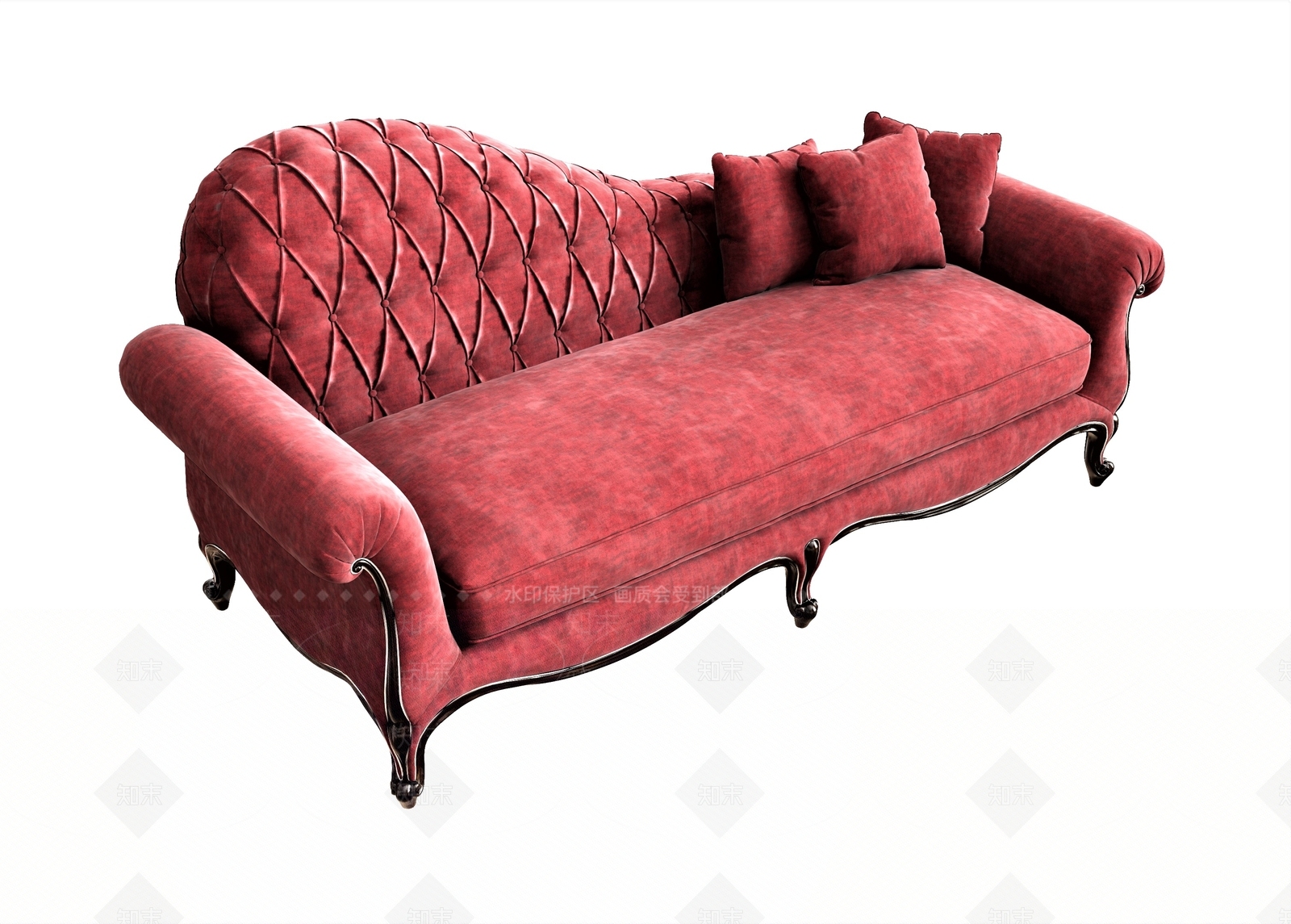 欧式贵妃椅SU模型下载【ID:1128945725】