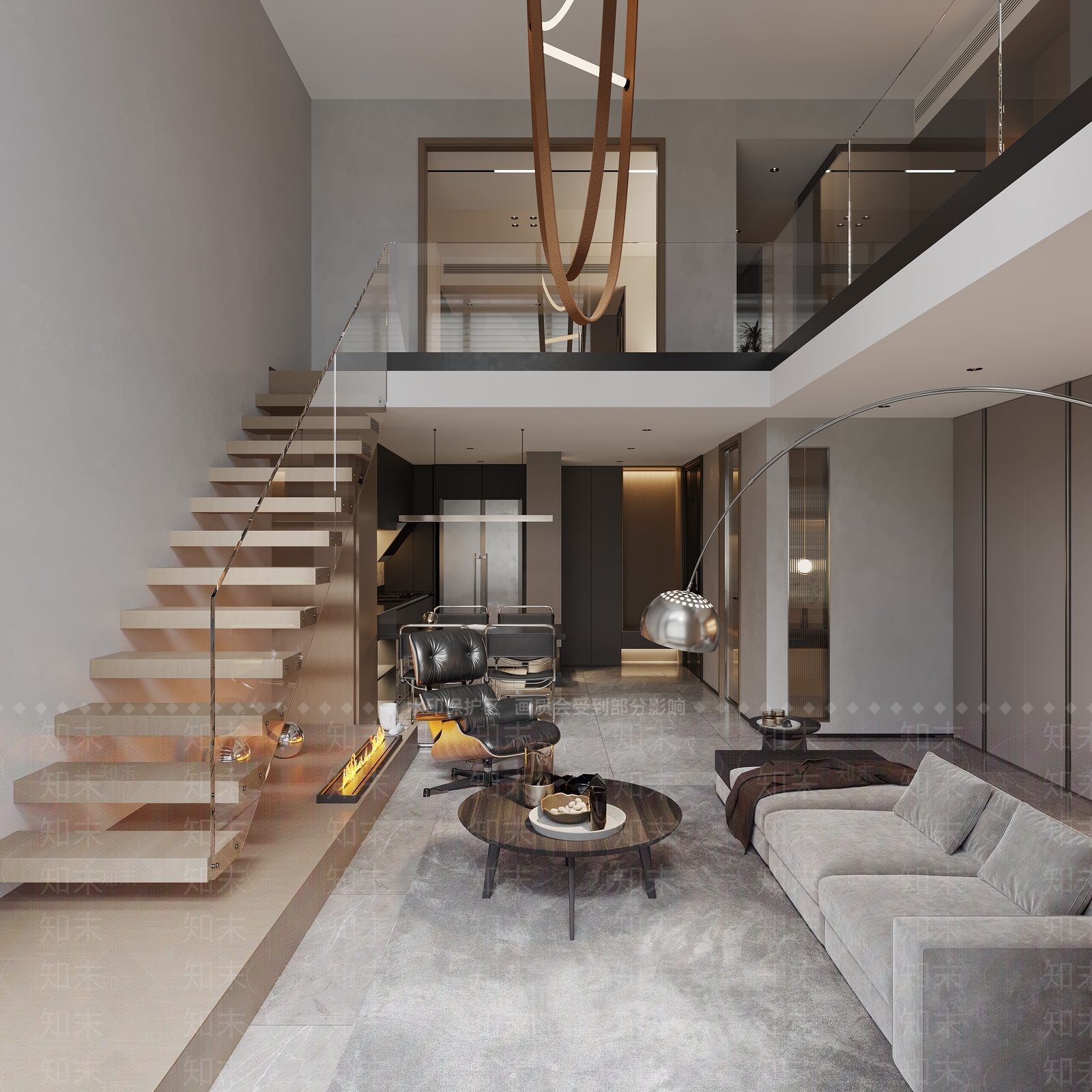 现代loft公寓3D模型下载【ID:1128961485】