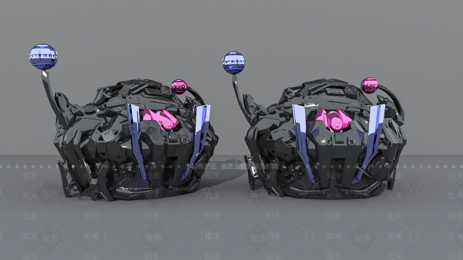 机甲风戏帽3D模型下载【ID:1128968432】