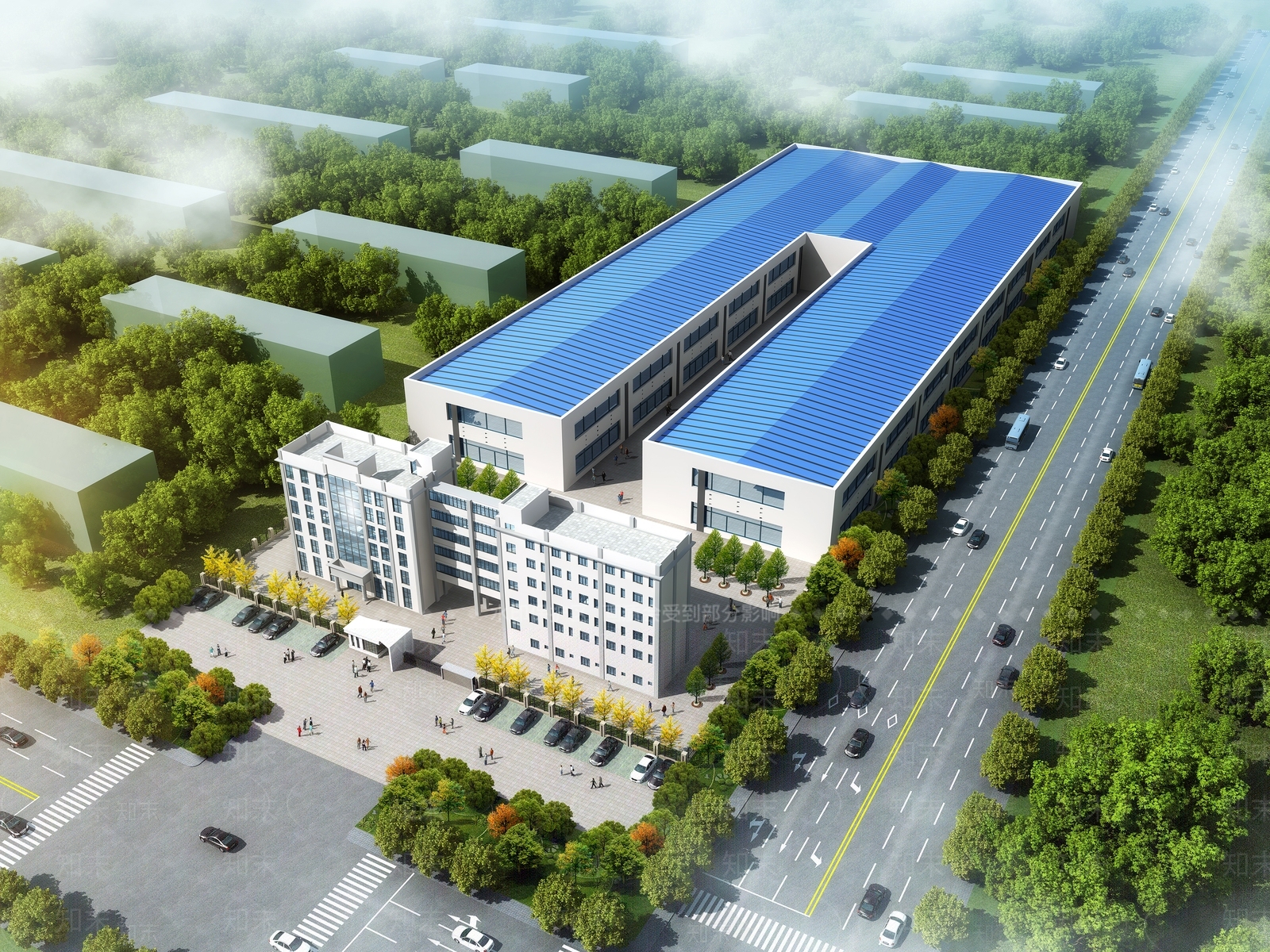 现代工业厂房3D模型下载【ID:1128971885】