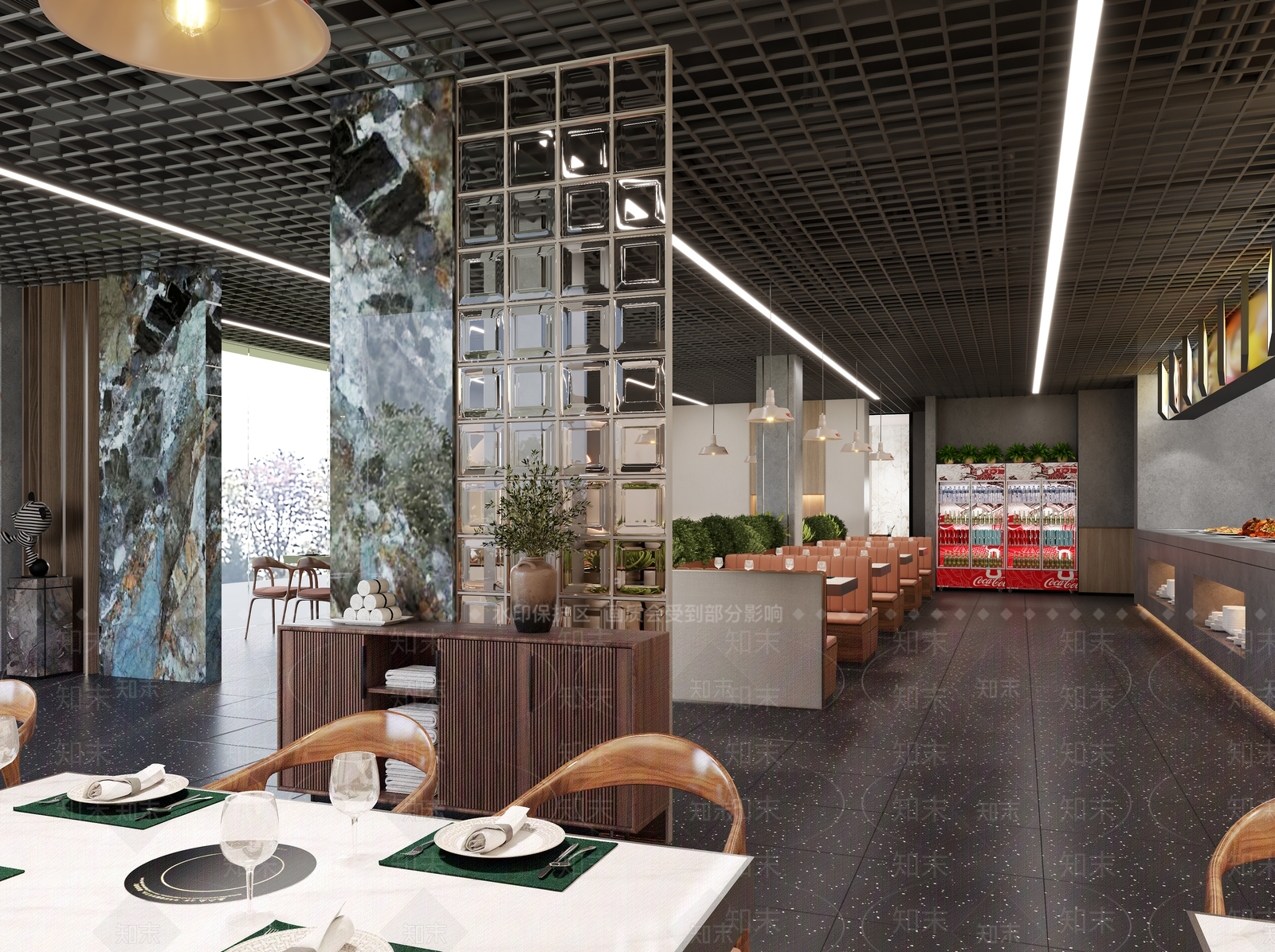 现代火锅店3D模型下载【ID:1128986027】